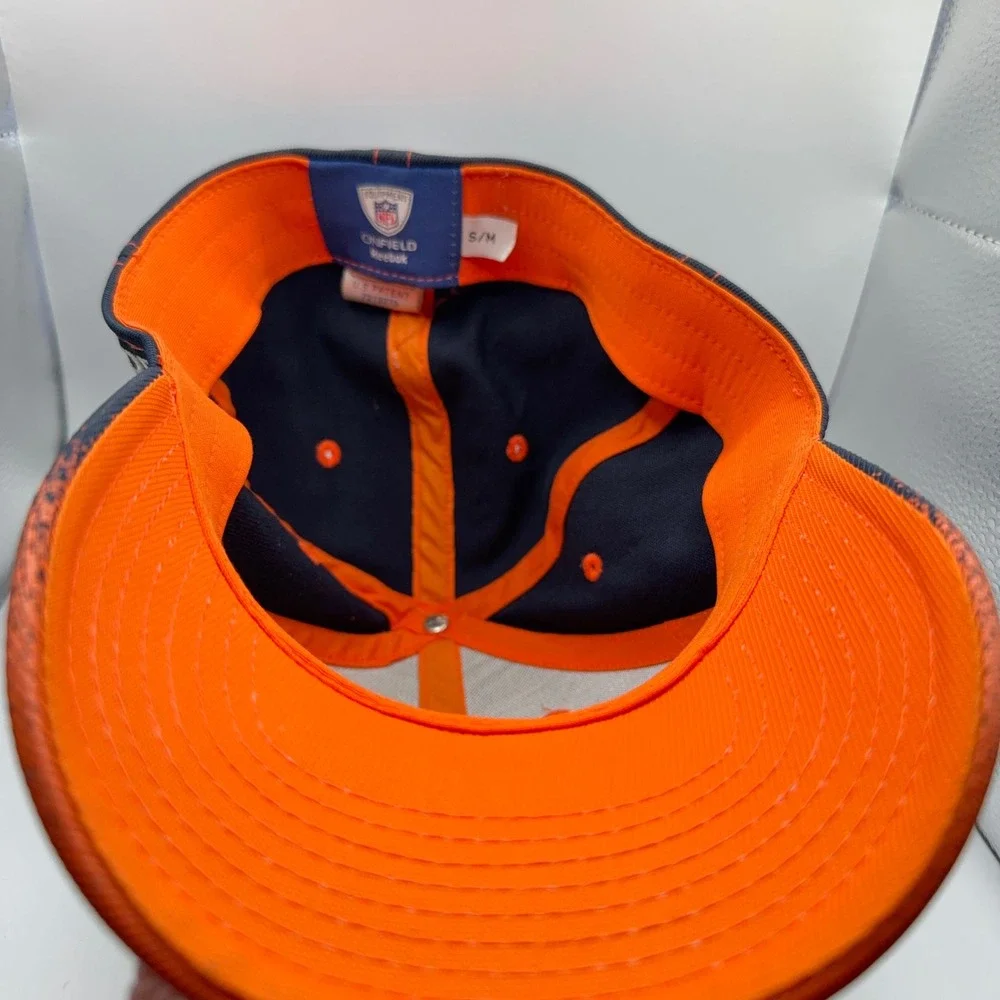 Vintage Chicago Bears NFL Reebok Onfield Equipment Hat Orange Gradient SM Hat